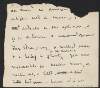 Fragment of letter from W. B. Yeats to Olivia Shakespear with lines from his poem 'The Peacock',