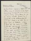 Letter from W. B. Yeats, Minchen's Cottage, Shillingford, Berkshire, [England], to Olivia Shakespear, 12 Brunswick Gardens, Kensington, London W. 8.,
