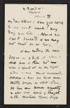 Letter from W. B. Yeats, 4 Broad Street, Oxford, [England], to Olivia Shakespear, 12 Brunswick Gardens, Kensington, London W. 8.,