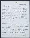 Letter from W. B. Yeats, 82 Merrion Square, Dublin, to Olivia Shakespear, 34 Abingdon Court, Kensington, London W. 8.,