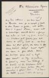 Letter from W. B. Yeats, 82 Merrion Square, Dublin, to Olivia Shakespear,