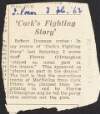 Newspaper cutting from the 'Irish Press' retracting a statement made in Robert Brennan's review of 'Rebel Cork's Fighting Story',