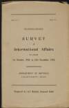 File titled 'Survey of International Affairs for period 1st October 1935 to 31st December 1935',