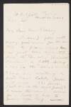 Letter from W. B. Yeats, 10 Ashfield Terrace, Harold's Cross, [Dublin], to Ethel Veasey,