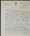 Letter from Gerard Anthony Hayes-McCoy, National Museum of Ireland, Dublin, to Florence O'Donoghue, regarding the journal of the Military Society of Ireland,