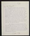 Copy letter from John Redmond, to H. H. Asquith, Prime Minister, on a conversation he had with Augustine Birrell, on the Home Rule settlement,