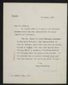 Letter from W. R. Davies, on behalf of Augustine Birrell, Irish Office, London, to John Redmond, forwarding a statement from the County Inspector at Mullingar on the movements of Laurence Ginnell, M. P. for North Westmeath,