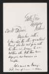 Letter from Walter D'Alton, Galtee View, Co. Tipperary, to John Redmond, London, regarding settling tenancy disputes,