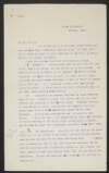 Copy letter from John Redmond, London, to John Dillon, reporting on another meeting with the Prime Minister, H. H. Asquith, at which government resignations, conscription and executions were discussed,