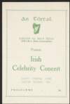 Programme for an Irish celebrity concert on Easter Sunday,