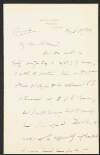 Letter from William O'Brien, Mallow Cottage, Westport, Co. Mayo, to John Redmond, discussing members of the Irish Party, and their likeliness to make a good impression,