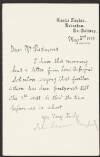 Letter from Captain John-Shawe-Taylor, Castle Taylor, Ardrahan, Co. Galway, to John Redmond, saying that further action on Lord Arthur French De Freyne's estate was postponed until May 11,